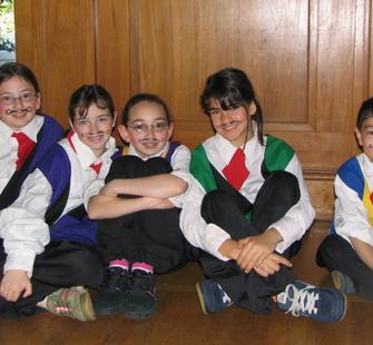 Kids in full costume for one of Montalvo's theatre camps